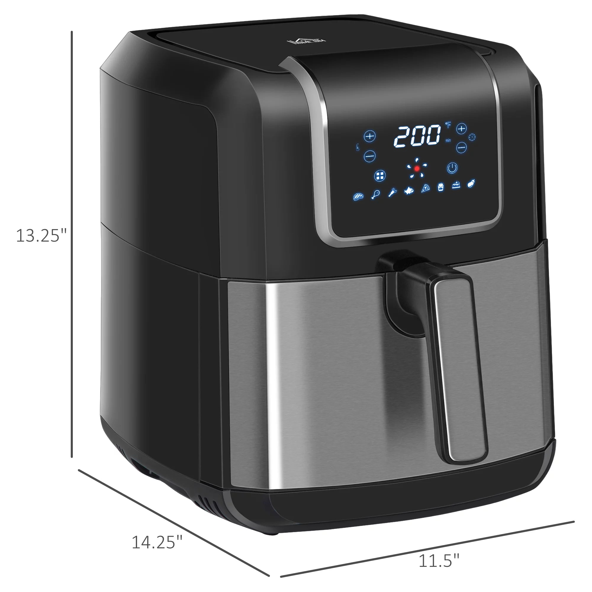 HOMCOM Air Fryer 6.9 Quart with Digital Display, Black Y897154
