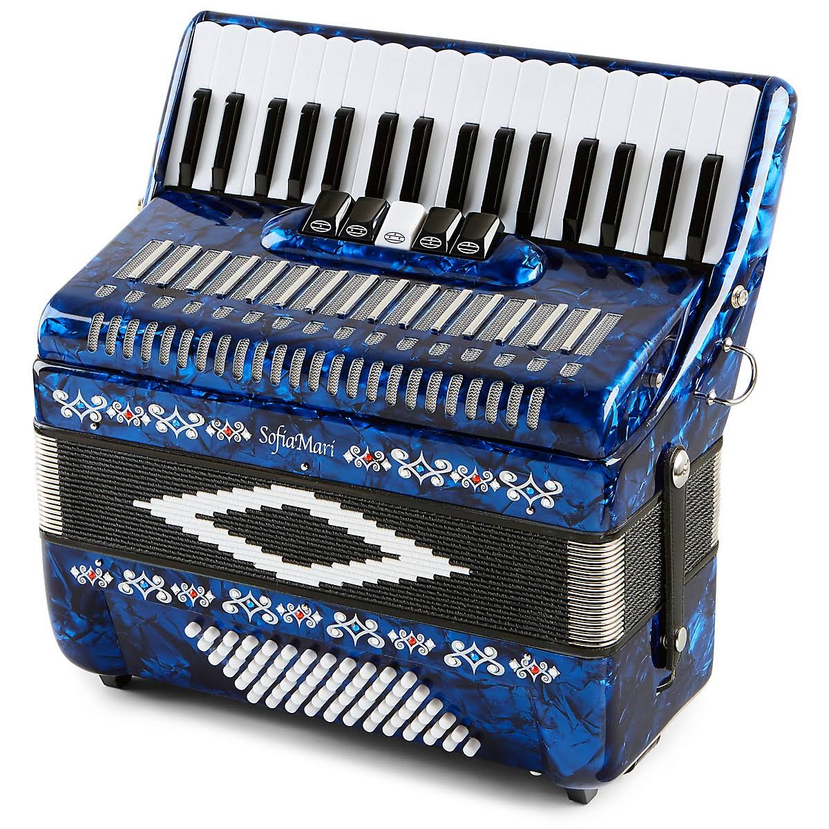 SofiaMari SM 3472 34 Piano 72 Bass Button Accordion, Blue - Avayadevconnect