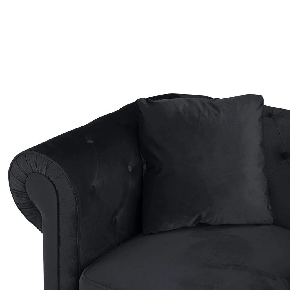 Microfiber Chesterfield Sofa Purple K8774