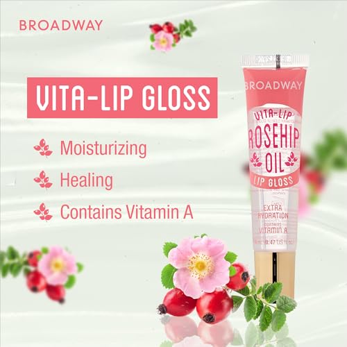 Ruby Kisses Broadway Vita-Lip Clear Lip Gloss 8 Pack, Ultra-Hydrating with Vitamins T1692