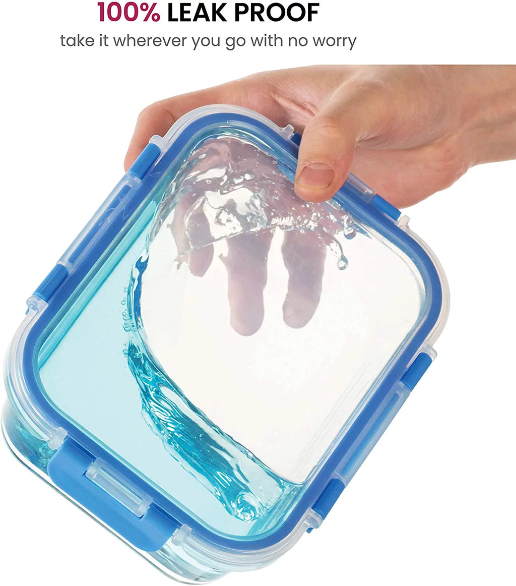 Glass meal prep containers 6 pack 35oz with locking lids J406346