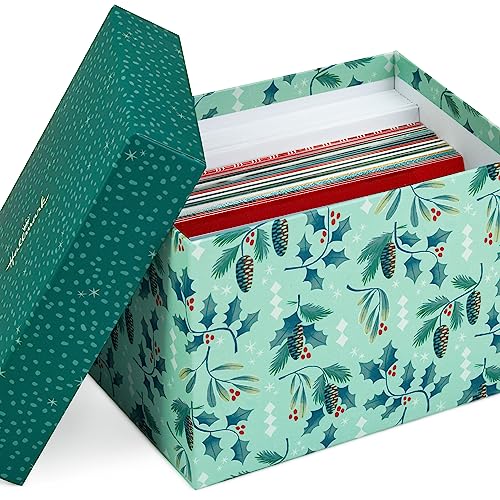 Hallmark Boxed Christmas Card Assortment with Keepsake Box, 48 Cards and Envelopes E229252