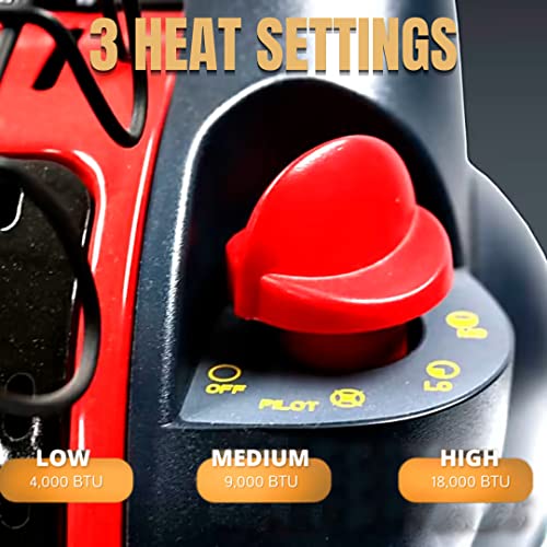 Mr. Heater Portable Big Buddy Propane Heater with 10-Feet Hose and Tank Refill Adapter Bundle P216