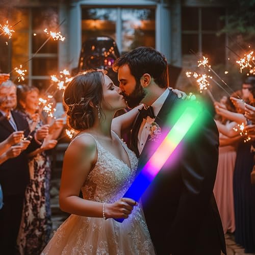 68 Pack LED Foam Glow Sticks for Weddings & Parties L39023