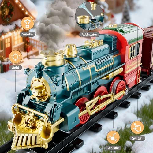 Christmas Train Set with Lights and Sound for Kids Ages 4-8 C174