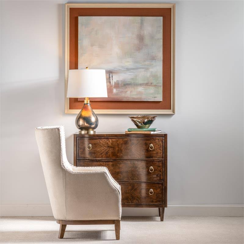 Crestview Collection Hawthorne Estate 3-Drawer Olive Ash Burl Chest O4419