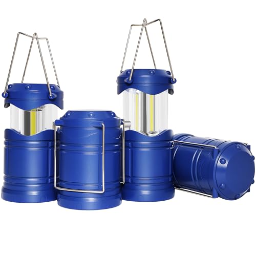 Lichamp LED Camping Lantern 4 Pack, Battery Powered Portable Hanging Light X975