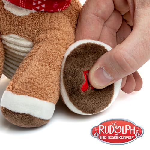 KIDS PREFERRED Santa Claus Rudolph Musical Stuffed Animal Plush, 8 Inches T218638