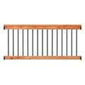 DeckoRail 6 ft. Redwood Deck Rail Kit with Black Aluminum Balusters