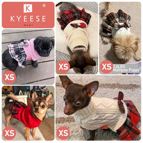 KYEESE Dog Sweater Knitwear with Bowtie for Small Dogs R875009