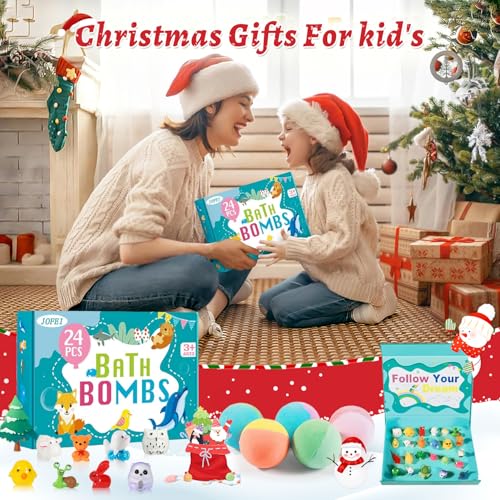Bath Bombs for Kids with Surprise Inside, 24 Pack Gift Set N666