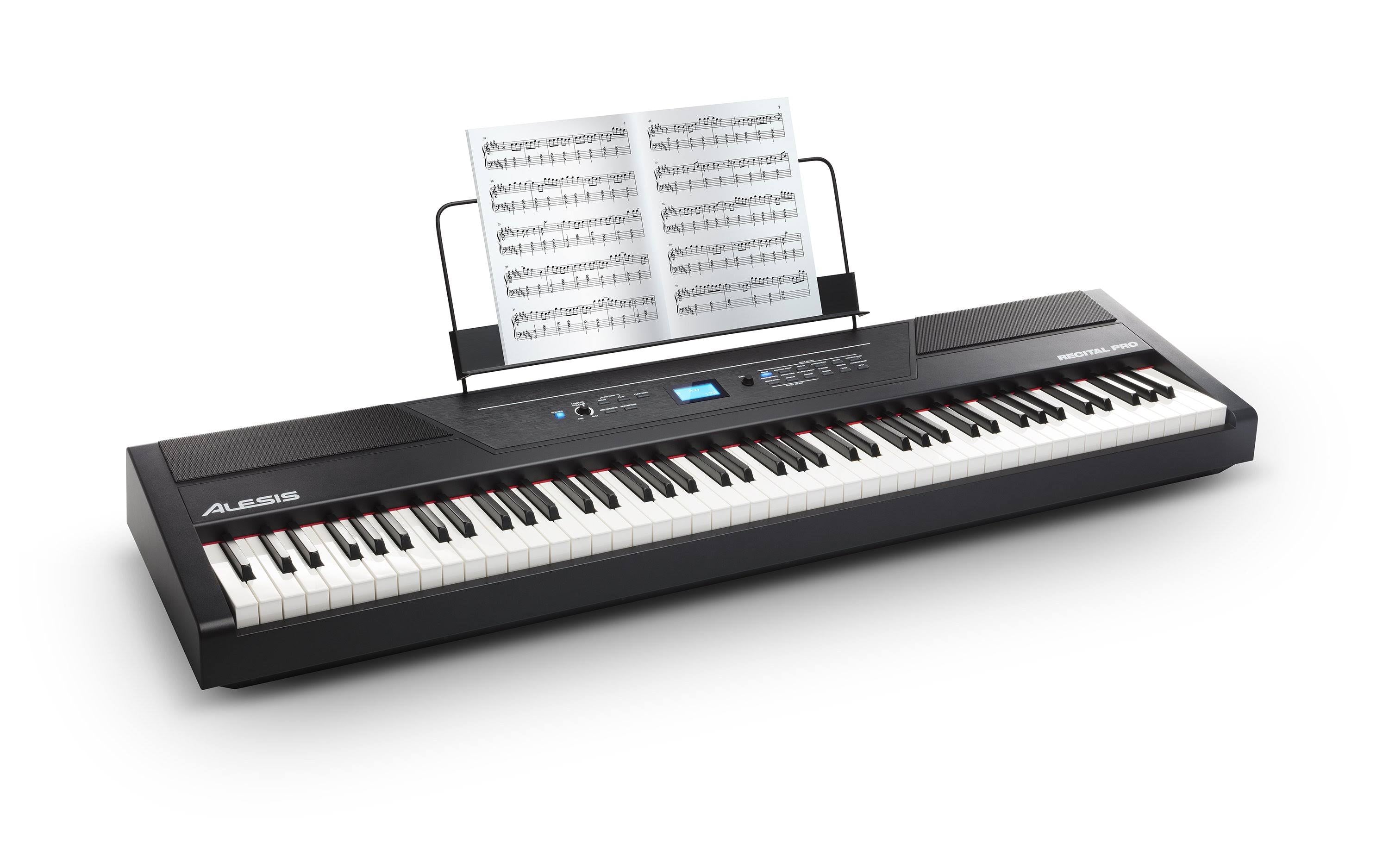 Alesis Recital Pro 88-Key Digital Piano with Hammer-Action Keys - Megean