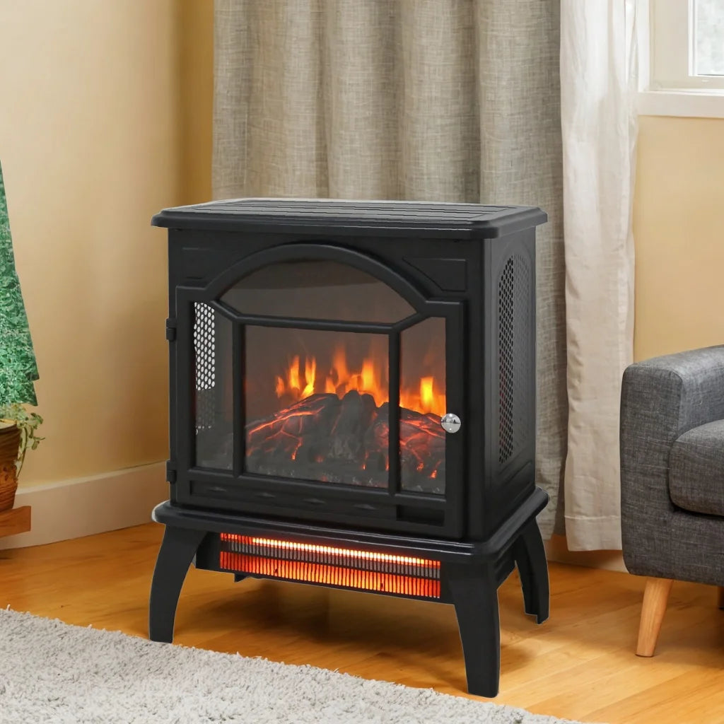 3D Infrared Electric Stove Heater 1500W with Flame Effect P8225