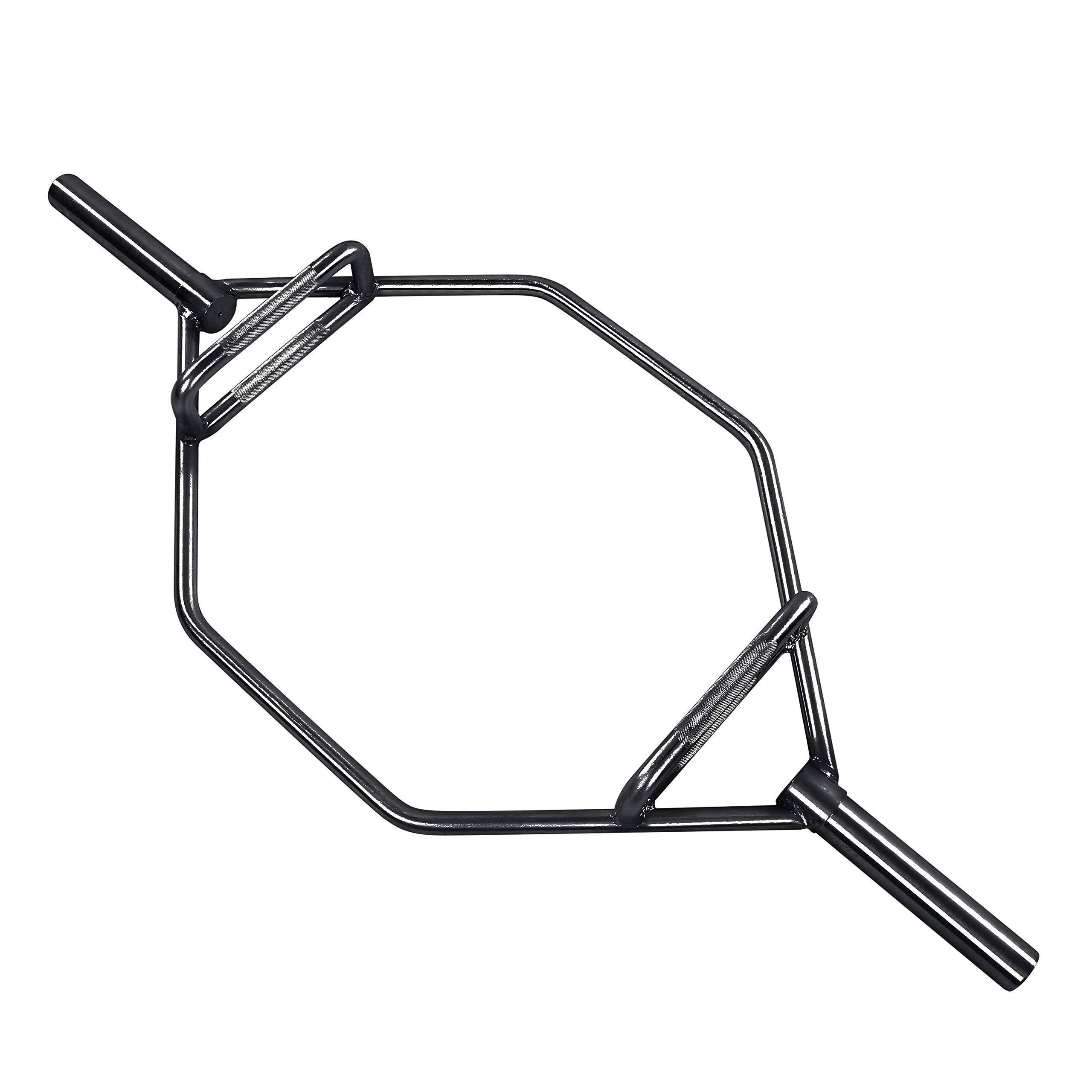 HulkFit Olympic 2-Inch Hex Weight Lifting Trap Bar, 1000-Pound Capacity, Black