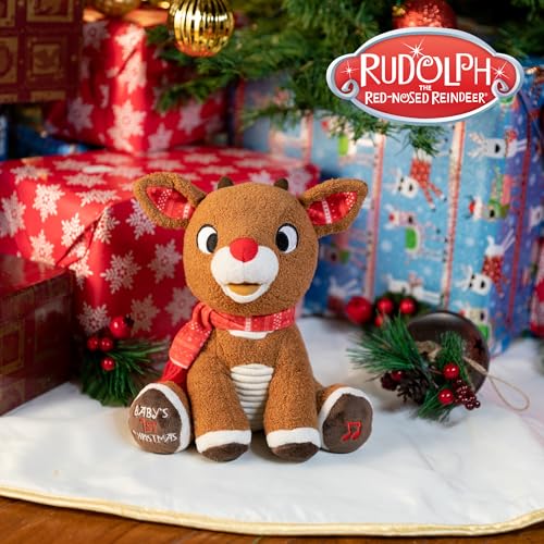 KIDS PREFERRED Santa Claus Rudolph Musical Stuffed Animal Plush, 8 Inches T218638