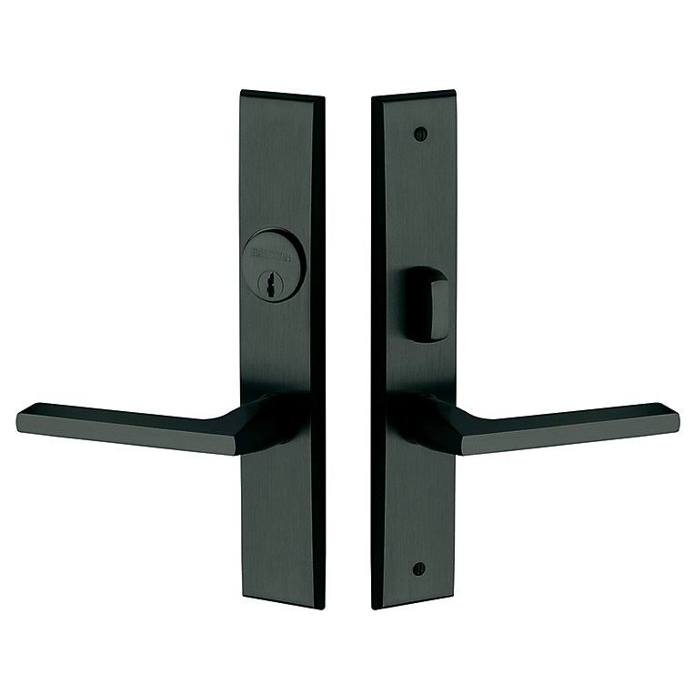 Baldwin 6974190entr Lakeshore Lever Single Cylinder Mortise Handleset Trim Set - Satin Black - Avayadevconnect