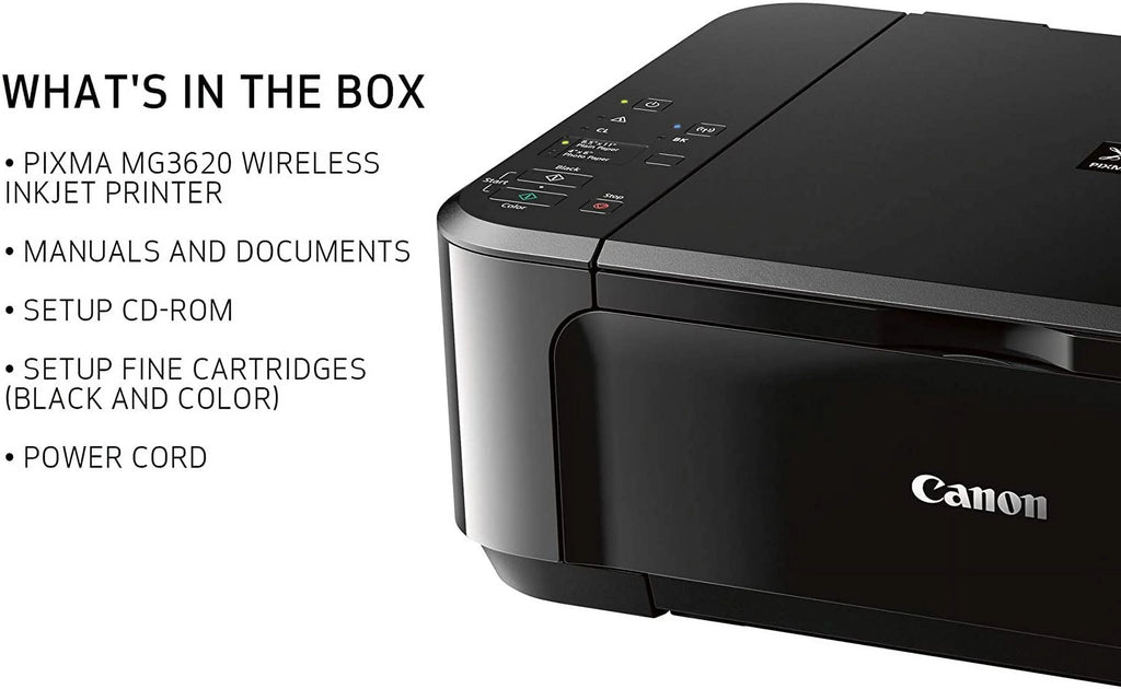 Canon Pixma MG3620 Wireless All-In-One Inkjet Printer, Black Y462340