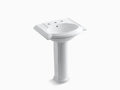 Kohler K-2286-8-0 Devonshire 24x22 Pedestal Bathroom Sink - White