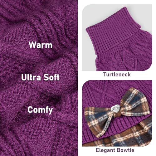 KYEESE Dog Sweater Knitwear with Bowtie for Small Dogs R875009