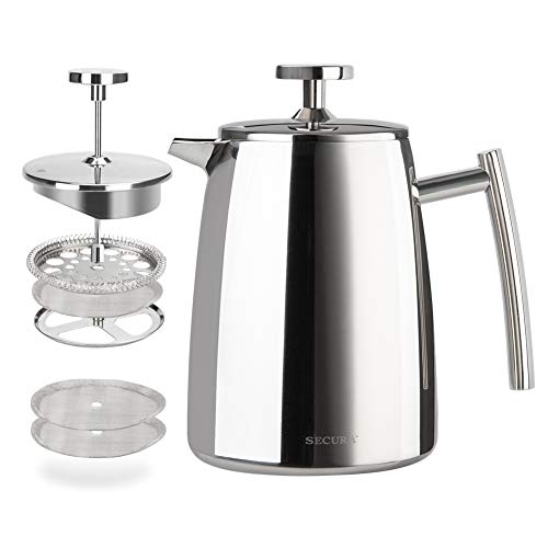 Secura French Press Coffee Maker, 50-Ounce, 304 Stainless Steel Insulated Z9306