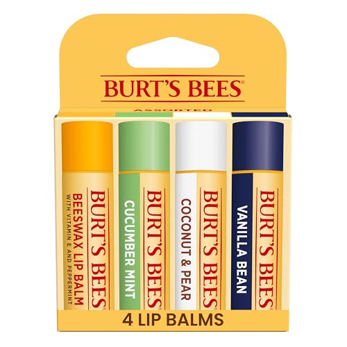 Burt's Bees Lip Balm 4-Pack, Pink Grapefruit, Mango, Coconut & Pear, Pomegranate C323915