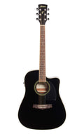 Ibanez PF15ECE Dreadnought Cutaway Acoustic-Electric Guitar Black - Megean