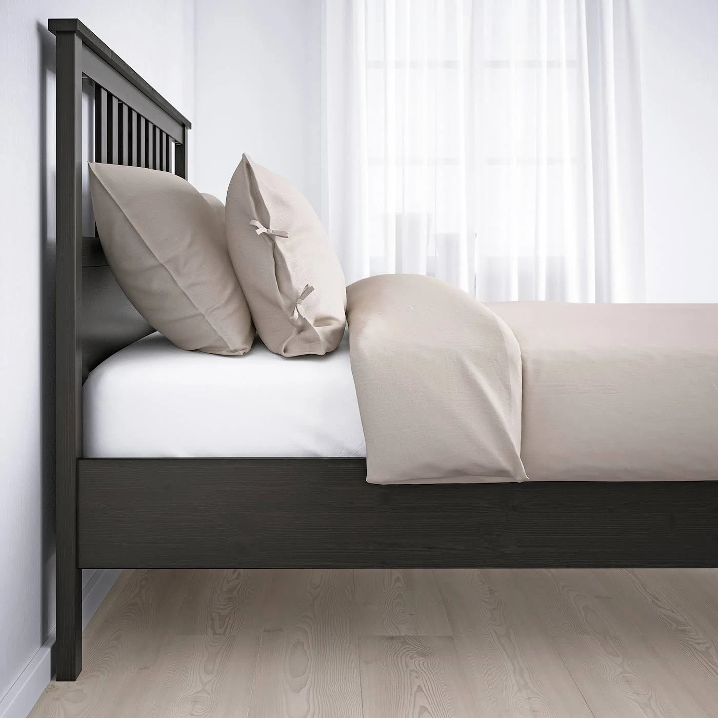 IKEA HEMNES Bed Frame, black-brown, King B48673
