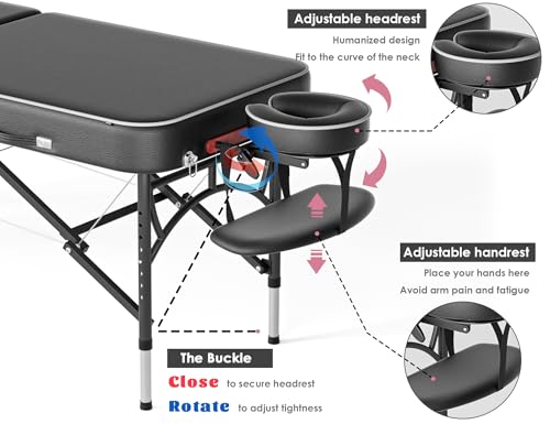 CLORIS 84" Portable Massage Table with Carrying Bag Z191211