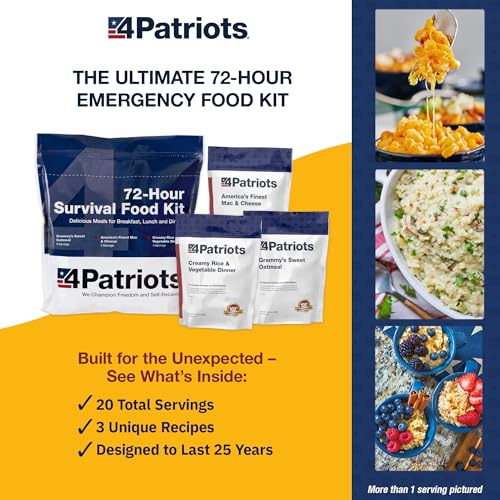 4Patriots 2-Week Survival Food Kit, 84 Servings, 25-Year Shelf Life T5486