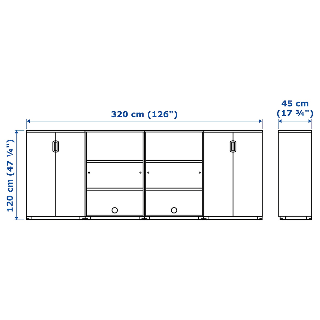 IKEA Galant Storage Combination White 126x47 1/4 C41238