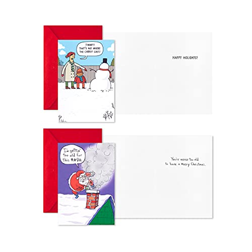 Hallmark Shoebox Funny Christmas Cards, 24 Cards with Envelopes K37358