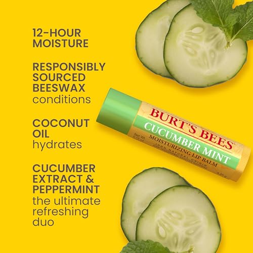 Burt's Bees Lip Balm 4-Pack, Pink Grapefruit, Mango, Coconut & Pear, Pomegranate C323915