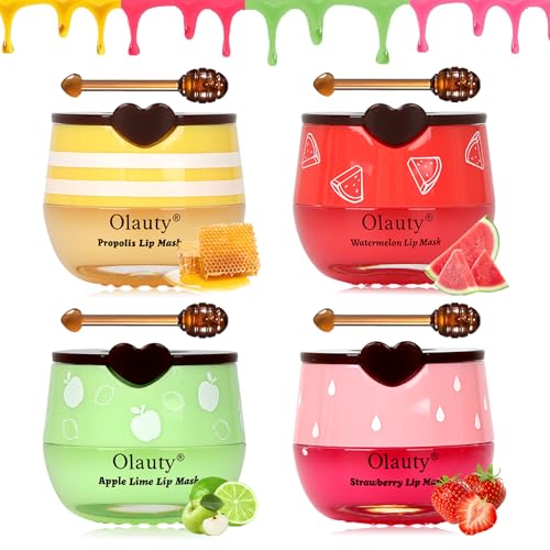 4 PCS Bee Lip Balm Honey Pot Variety Pack Lip Mask P935061
