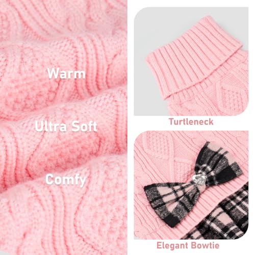 KYEESE Dog Sweater Knitwear with Bowtie for Small Dogs R875009