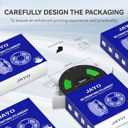 JAYO 3D Printer Filament Bundle, PLA Silk Multicolor 1.75mm, 8 Rolls 2kg G112230