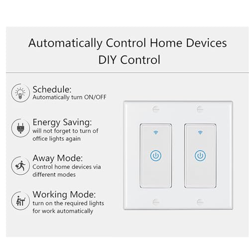 Zigbee Paddle Touch Smart Switch, Alexa and Google Home Compatible, Neutral Wire Required Y846