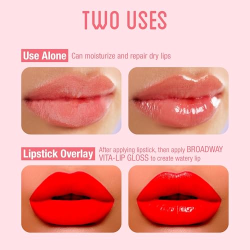 Ruby Kisses Broadway Vita-Lip Clear Lip Gloss 8 Pack, Ultra-Hydrating with Vitamins T1692