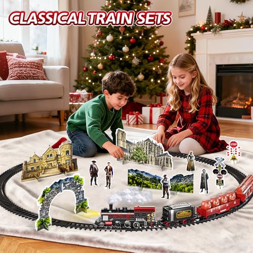 Christmas Train Set with Lights and Sound for Kids Ages 4-8 C174