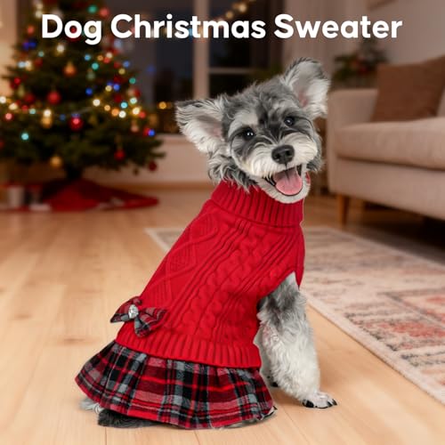 KYEESE Dog Sweater Knitwear with Bowtie for Small Dogs R875009