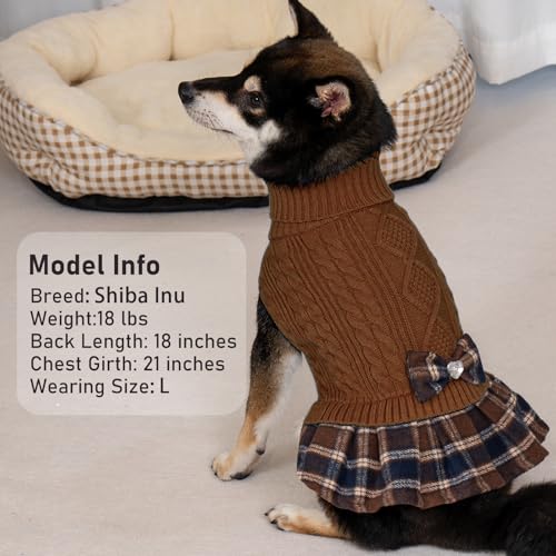 KYEESE Dog Sweater Knitwear with Bowtie for Small Dogs R875009