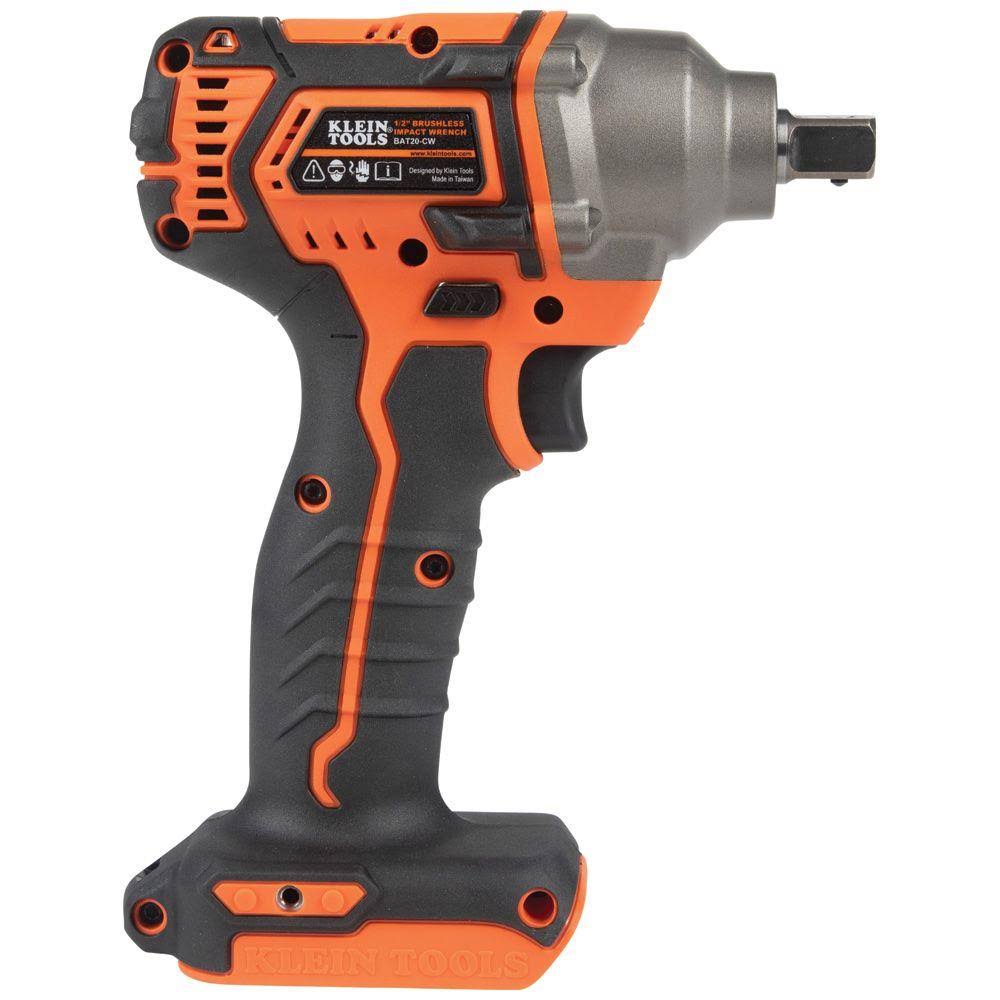 Klein Tools BAT20CW Battery-Operated Compact Impact Wrench, 1/2-Inch Detent Pin I8625
