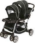 Graco Ready2Grow Click Connect LX Double Stroller, Gotham, Black - Megean