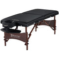 Master Massage Newport Portable Massage Table with 2.5" Cushion, Walnut Hardwood, Black, 30" R296868
