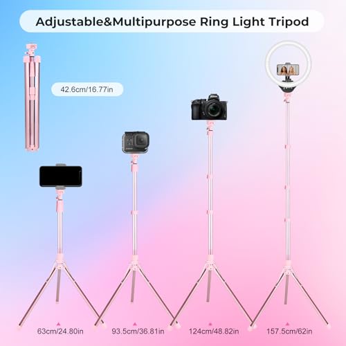 Aureday 14'' Selfie Ring Light with 62'' Tripod Stand and Phone Holder W597