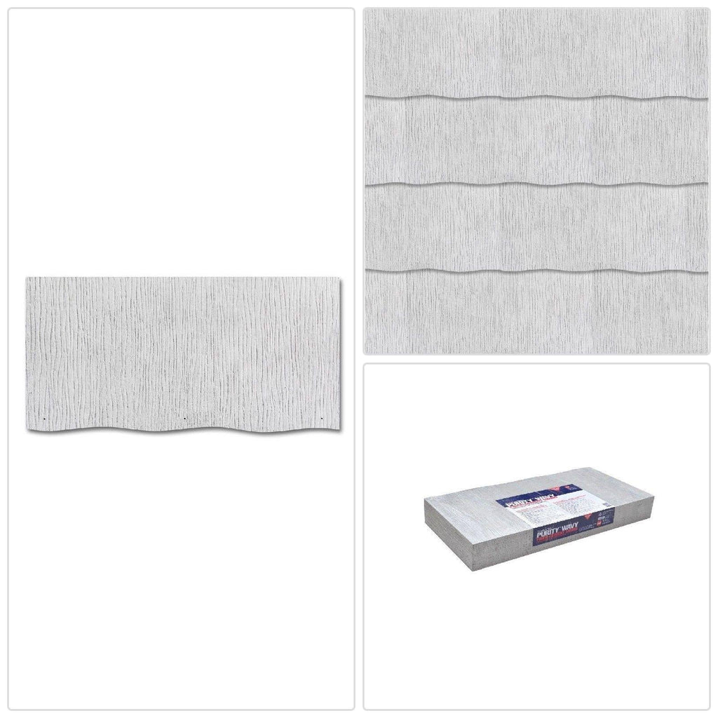 GAF WeatherSide Purity Fiber Cement Wavy Shingle Siding 12x24 in. X468
