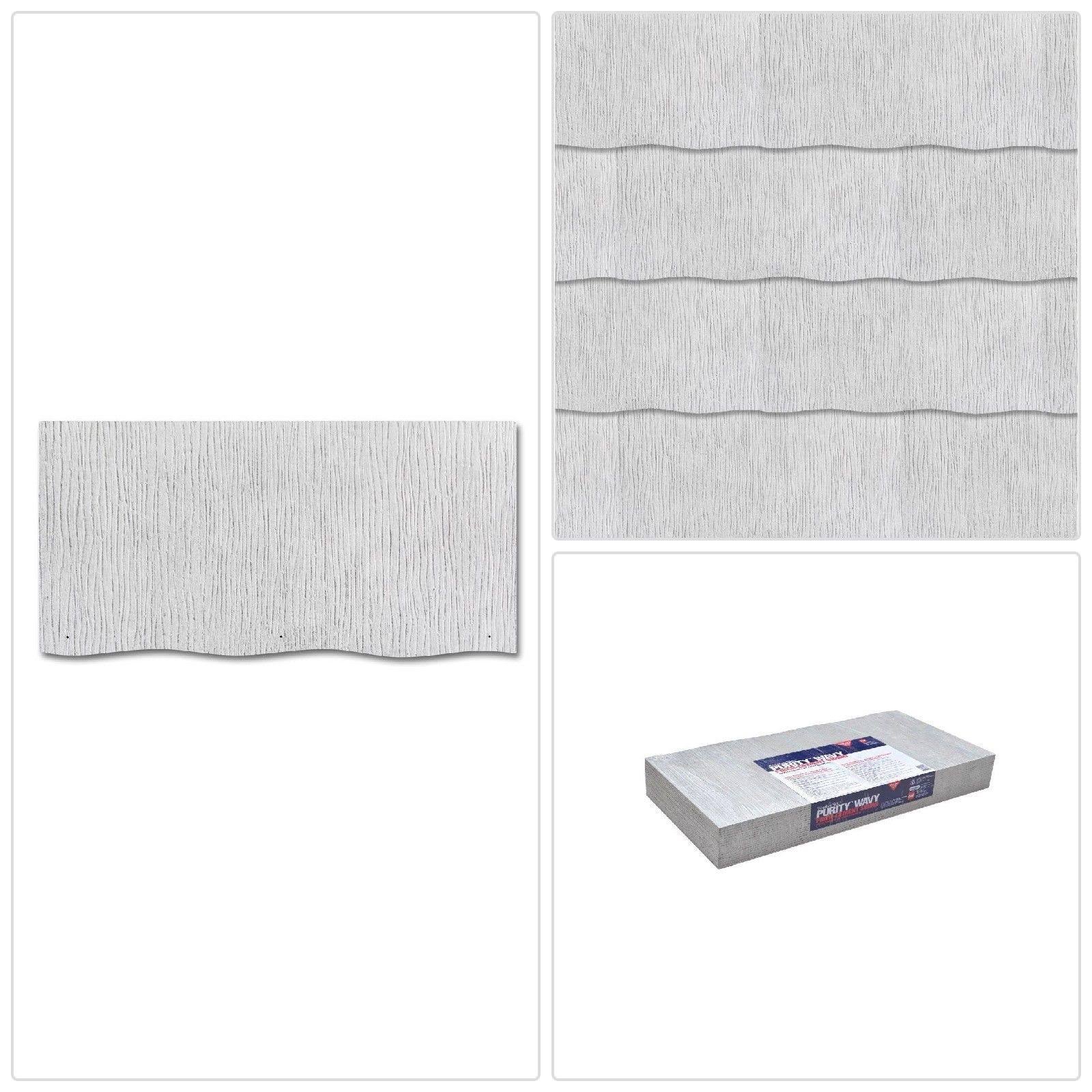 GAF WeatherSide Purity Fiber Cement Wavy Shingle Siding 12x24 in. X468