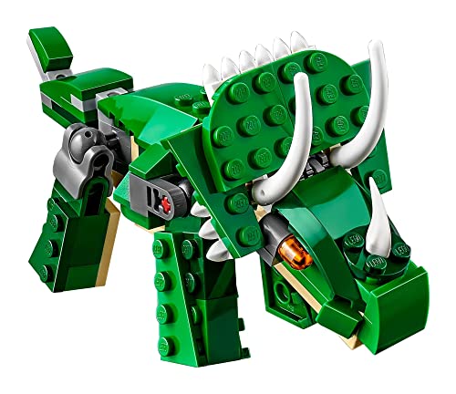 LEGO Creator 3 in 1 Mighty Dinosaur Toy, T. rex to Triceratops to Pterodactyl, Gift for Ages 7-12 V155317