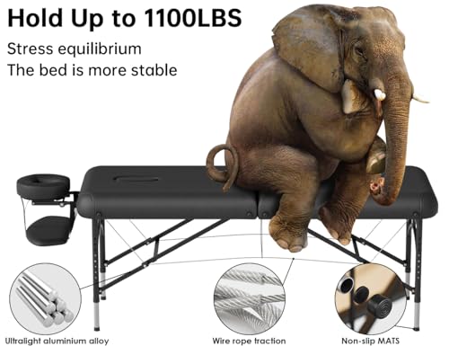 CLORIS 84" Portable Massage Table with Carrying Bag Z191211