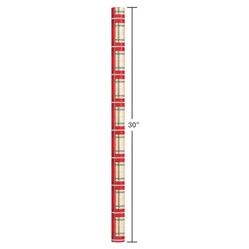 American Greetings Christmas Wrapping Paper Set, Red and Tan Brown, 120 sq ft, 4 Rolls R967653