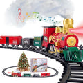 Kids Train Set, Christmas Train Set for Under The Trees, Electric Train Toys for Boys Girls with Steam Locomotive, Passenger Cars, Cargo Cars, Sounds & Lights, for 3 4 5 6 7 8+ Years O